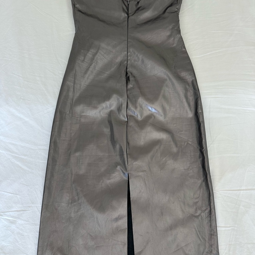 Zara Metallic Strapless Dress - Picture 6 of 10